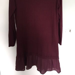 LC Lauren Conrad Burgundy Tunic Sweater